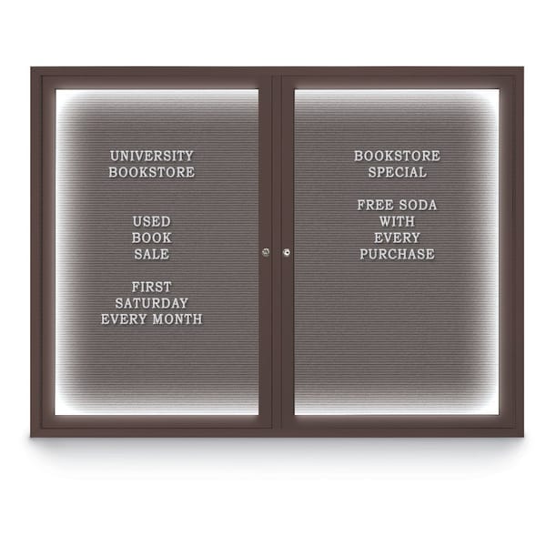 Indoor Enclosed Combo Board, 42"x32", Black Frame/Black & Black